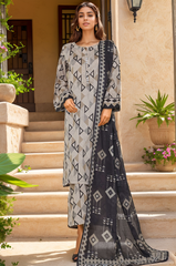 Sada Bahar Stitched 3 Piece Printed Lawn Vol-05 Suit-PR-9554-Off White