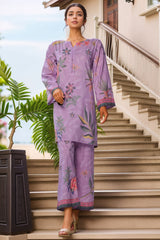 Sada Bahar Stitched 2 Piece Mid Summer Co Ords Lawn Collection'2024-D-5042-Lilac