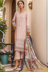 Sada Bahar Stitched 3 Piece Chikankari Collection'2023-CK1-Fawn