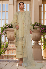 Sada Bahar Stitched 3 Piece Luxury Emb Spring Vol-04 Collection'2025-LEL4-MK36-Cream
