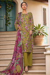 Sada Bahar Stitched 3 Piece Printed Cambric Vol-01 Suit-D-246-Olive