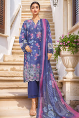 Sada Bahar Stitched 3 Piece Printed Chikankari Vol-01 Suit-PCK-Blue