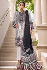 Sada Bahar Stitched 3 Piece Printed Lawn Vol-02 Collection'2025-PR-1306-Off White