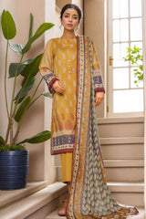 Sada Bahar Stitched 3 Piece Printed Lawn Vol-03 Suit-PR-9529-Yellow
