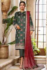 Sada Bahar Stitched 3 Piece Printed Lawn Vol-03 Suit-PR-9531-Green
