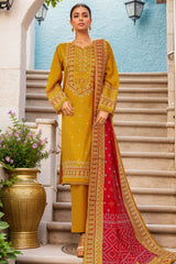 Sada Bahar Stitched 3 Piece Printed Lawn Vol-04 Suit-PR-395-Yellow