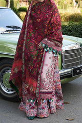 SS Lawn By Hussain Rehar Unstitched 3 Piece Emb Lawn Suit-Sakura