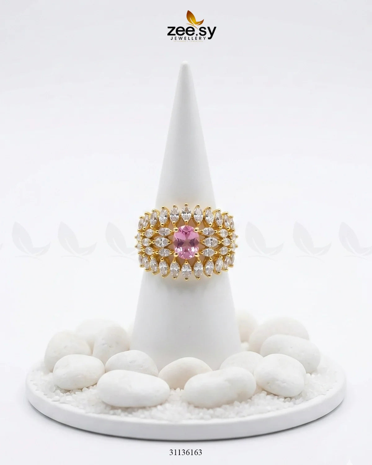 Sapphire Crown Gems Cluster Ring