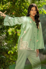 Dhaga Stitched 2 Piece Summer Collection'2025-Scaloppy Green