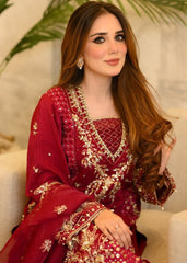 Sardinia Unstitched 3 Piece Formals Collection-Scarlet Dream - Syeda Zahra Raza