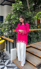Manahils Stitched Pink Flair
