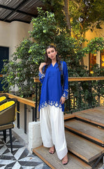 Manahils Stitched Blue Flair
