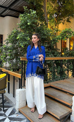 Manahils Stitched Blue Flair