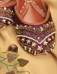 Mgs Style Khussa Collection-Dholki - Purple