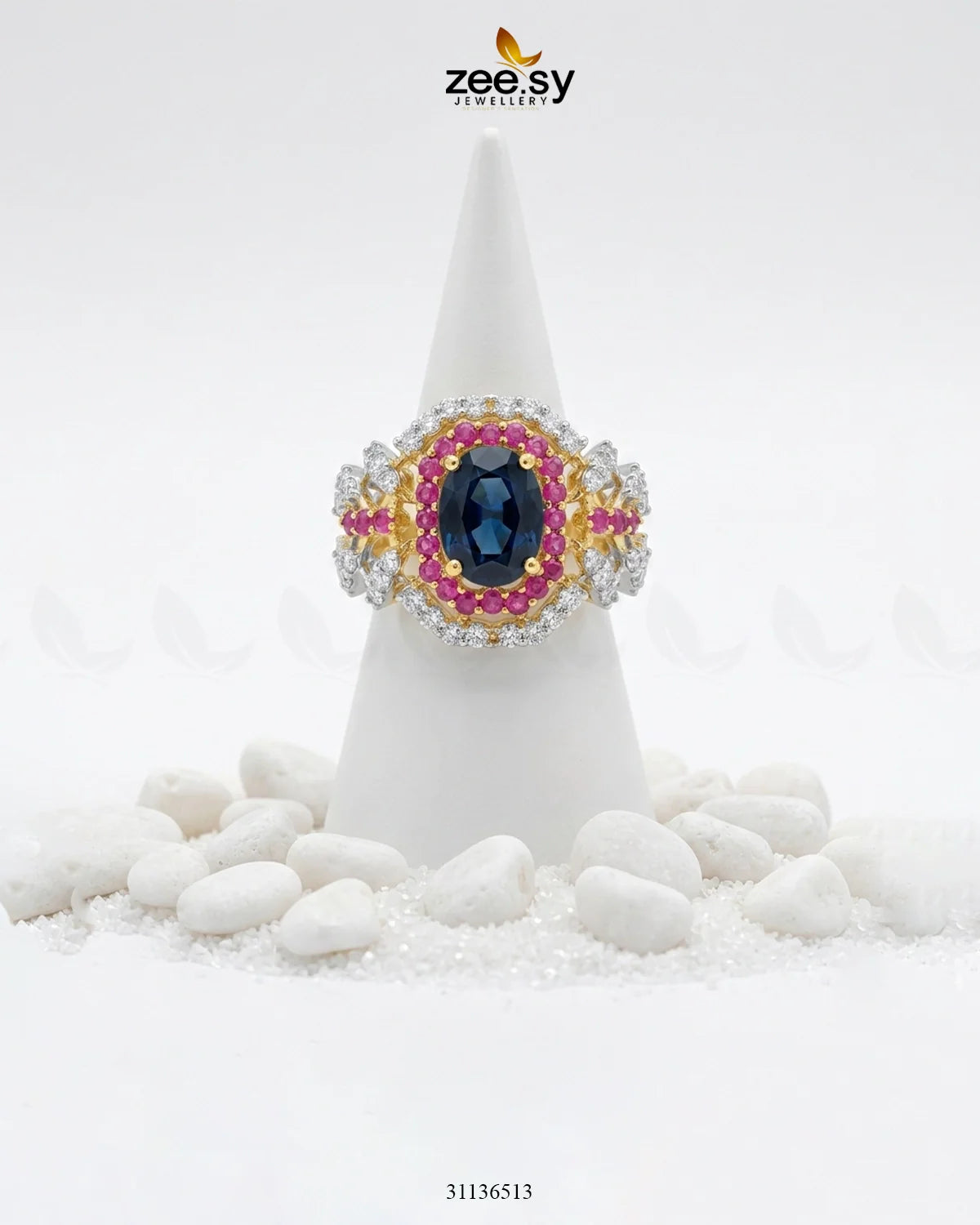 Serene Blue Gemstone Ring