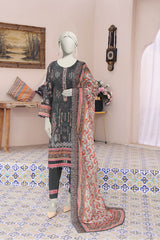 Almeerah Unstitched 3 Piece Emb Cutwork Lawn Vol-04 Collection'2025-Shadow Grey Luxe