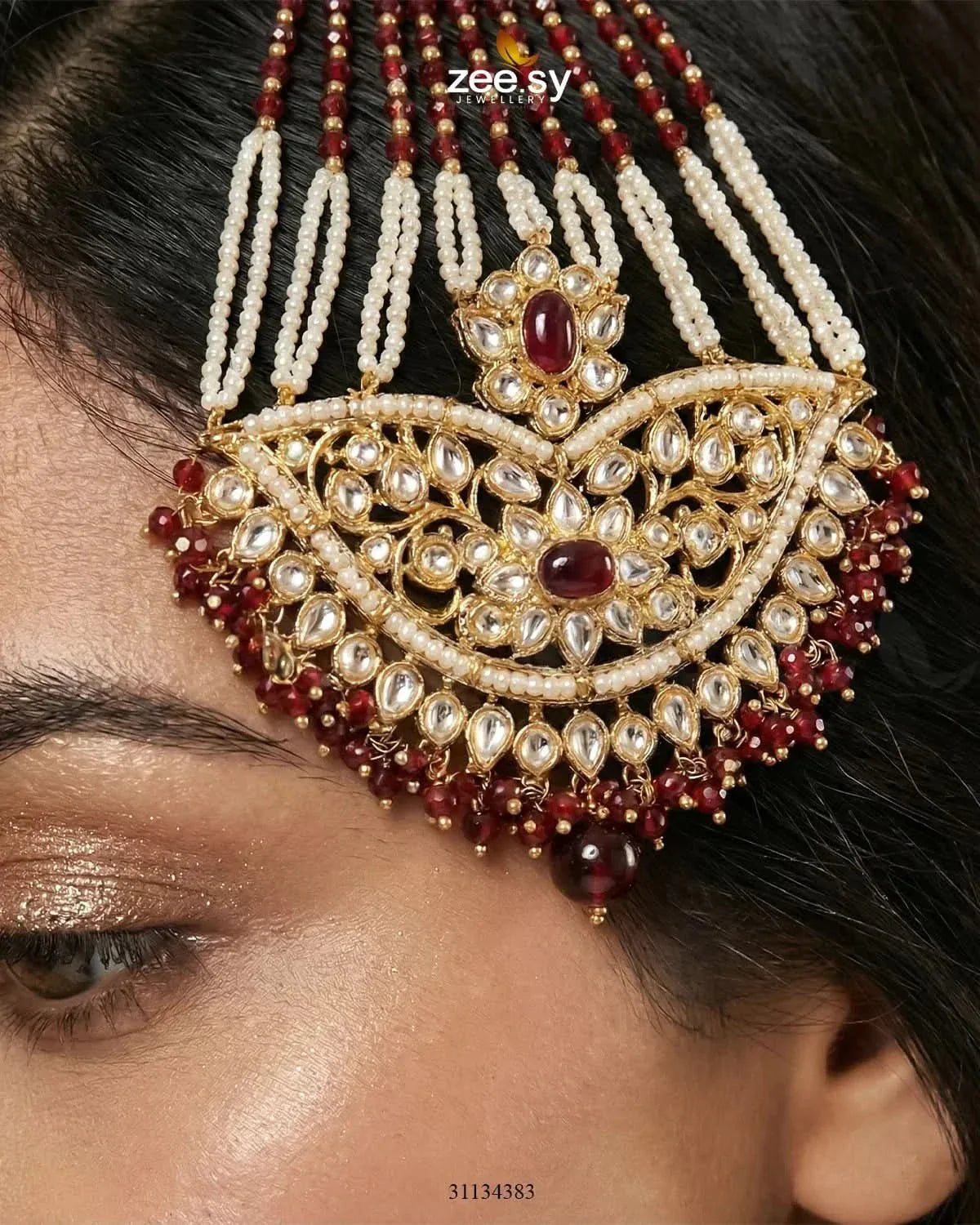 Shahi Floral Kundan Jhumar - Zeesy.pk