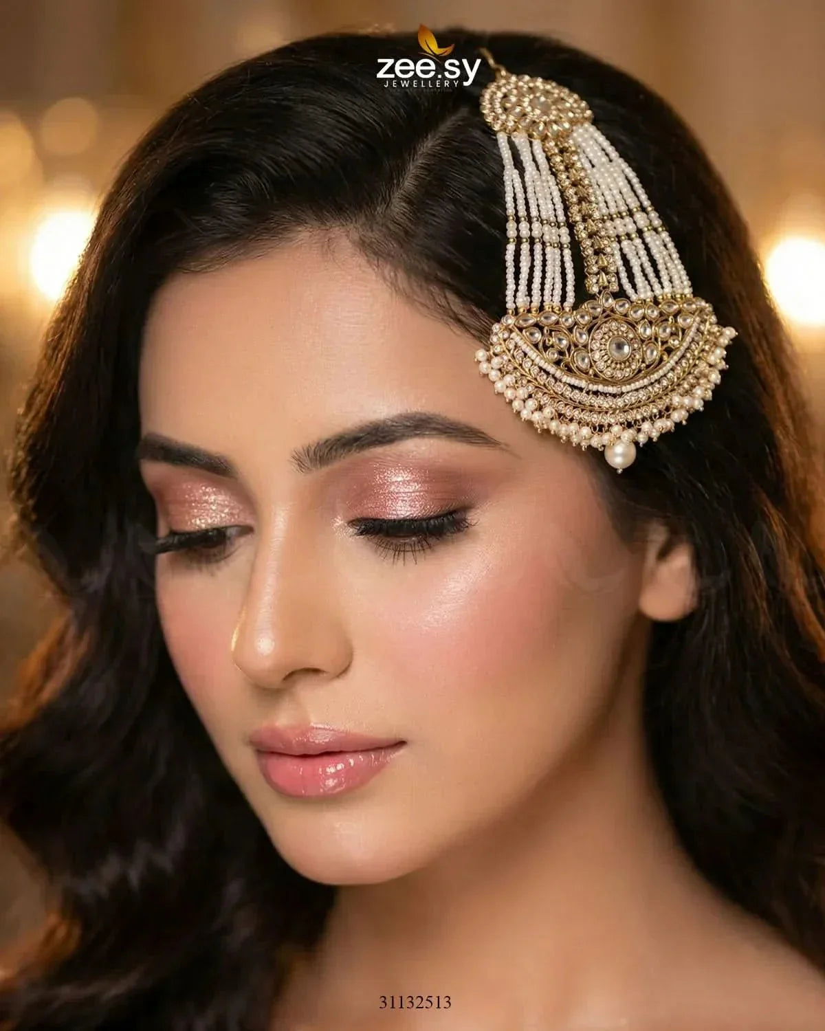 Sharjeena Pearl Kundan jhumar