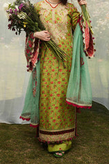 SS Lawn By Hussain Rehar Unstitched 3 Piece Emb Lawn Suit-Shein