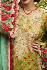 SS Lawn By Hussain Rehar Unstitched 3 Piece Emb Lawn Suit-Shein