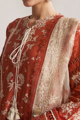 SS Lawn By Hussain Rehar Unstitched 3 Piece Emb Lawn Eid Edit Suit-10-Sienna