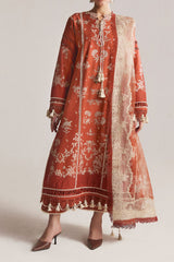 SS Lawn By Hussain Rehar Unstitched 3 Piece Emb Lawn Eid Edit Suit-10-Sienna