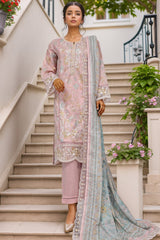 Signature By Sada Bahar Stitched 3 Piece Festive Emb Lawn Suit-D-5208-Pink