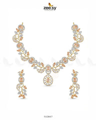 Golden Bold Stone Necklace Set