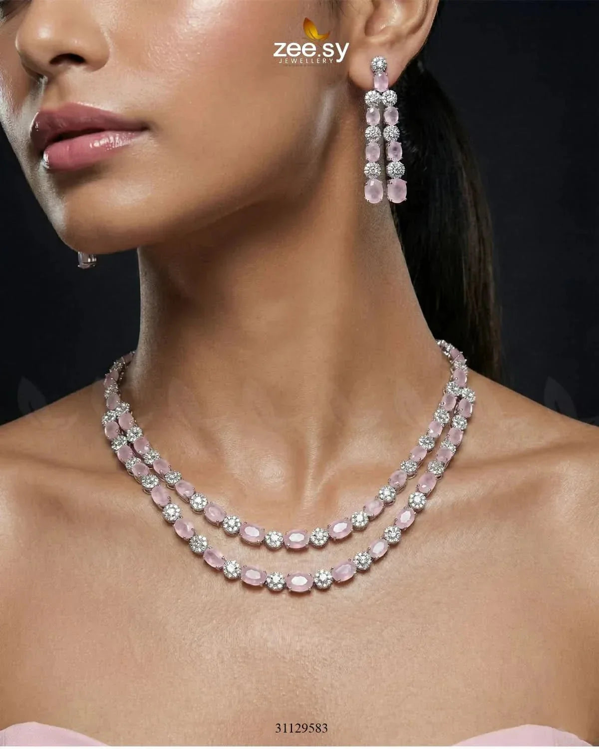 Silver Frost Glimmer Necklace Set