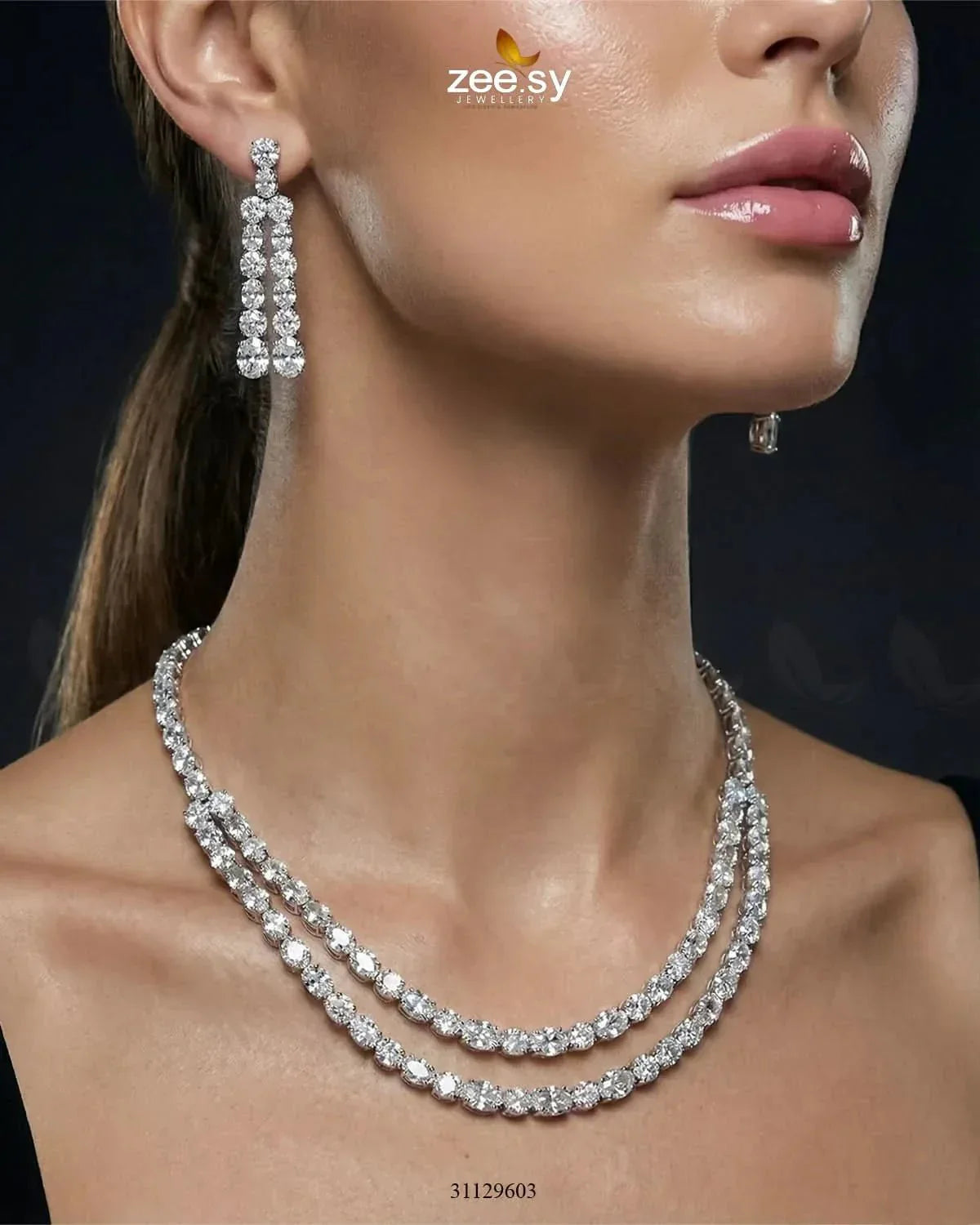 Silver Frost Glimmer Necklace Set