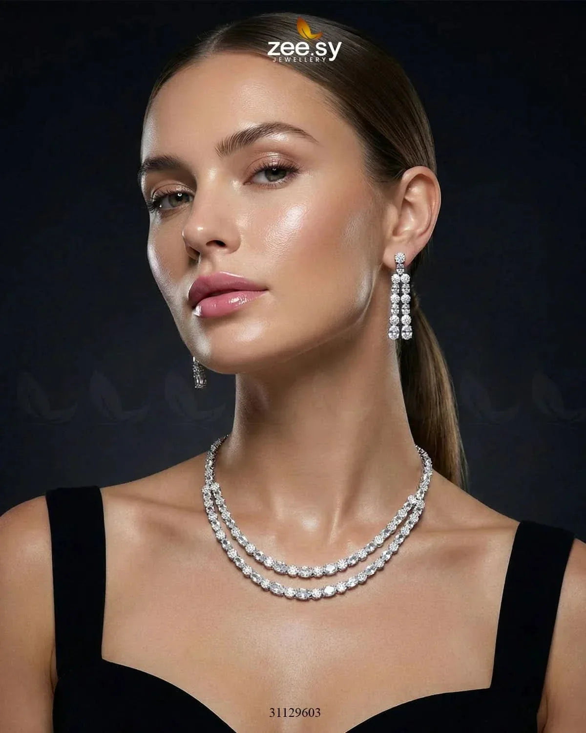 Silver Frost Glimmer Necklace Set