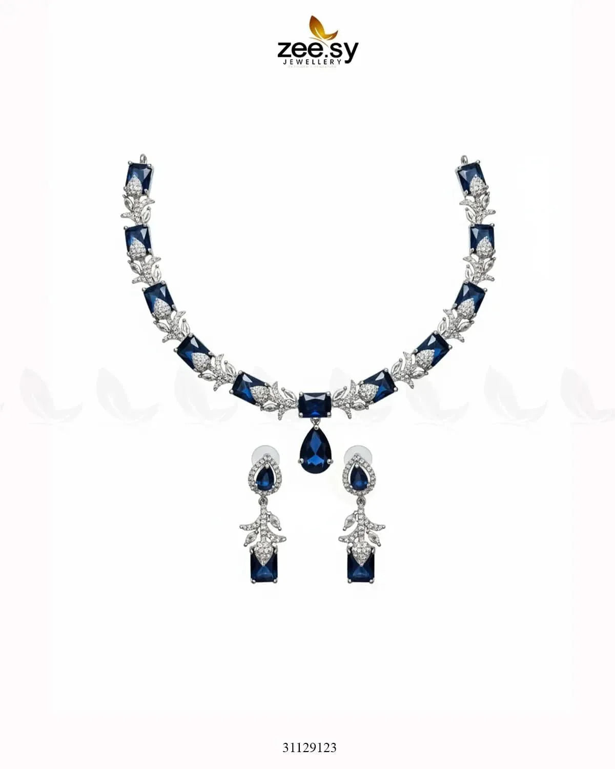 Silver Gilded Statement Necklace Set