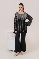 Festive Luxury Pret By Stitch Vibes Stitched Formals Suit-Silver Stardust Dress