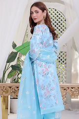 Guzel Stitched 3 Piece Embroidered Festive Formal Suit-Skyline