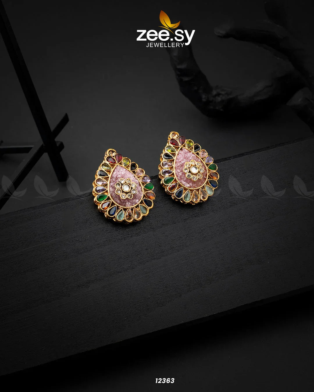 Slate Crush Earrings Pink - Zeesy Jewellery