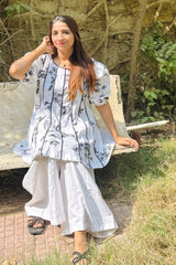 Urban Cut Women's Cotton Printed Co-Ord Set with Dhaka Pants