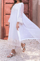 Azure Ensembles 3 Piece Unstitched Festive Formals Suit-AS-118-Snow Haze