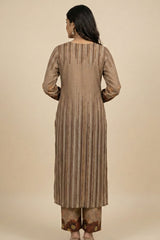 Brandlo Stitched 2 Piece Suit-SOFT BROWN