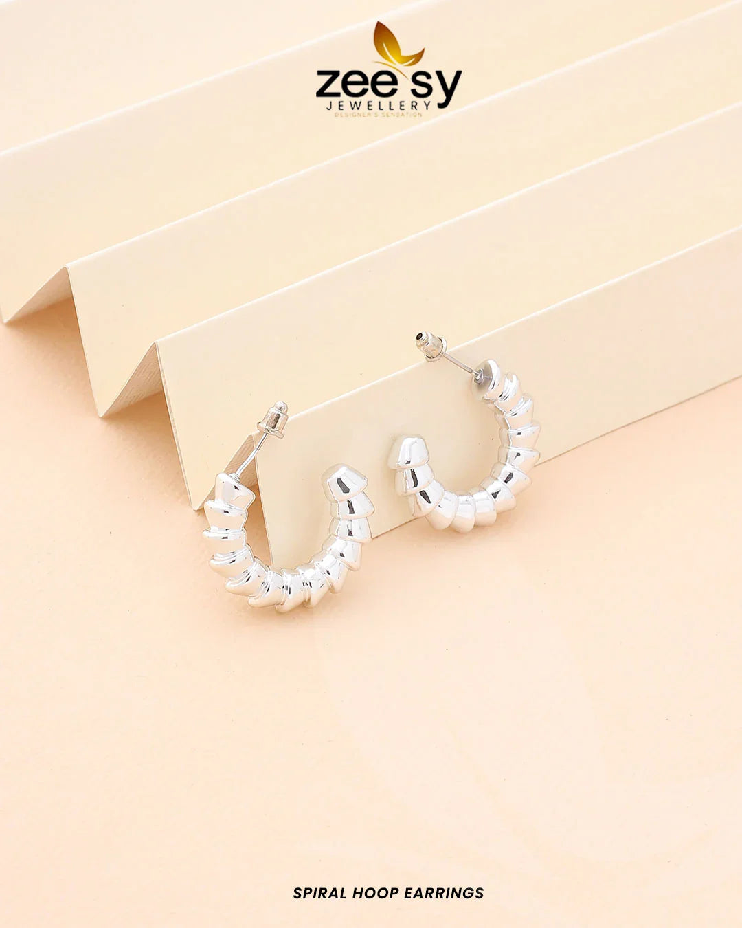 Spiral Hoop Earrings - Zeesy Jewellery