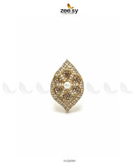 Starlit Leaf Cluster Pave Ring - Zeesy Jewellery