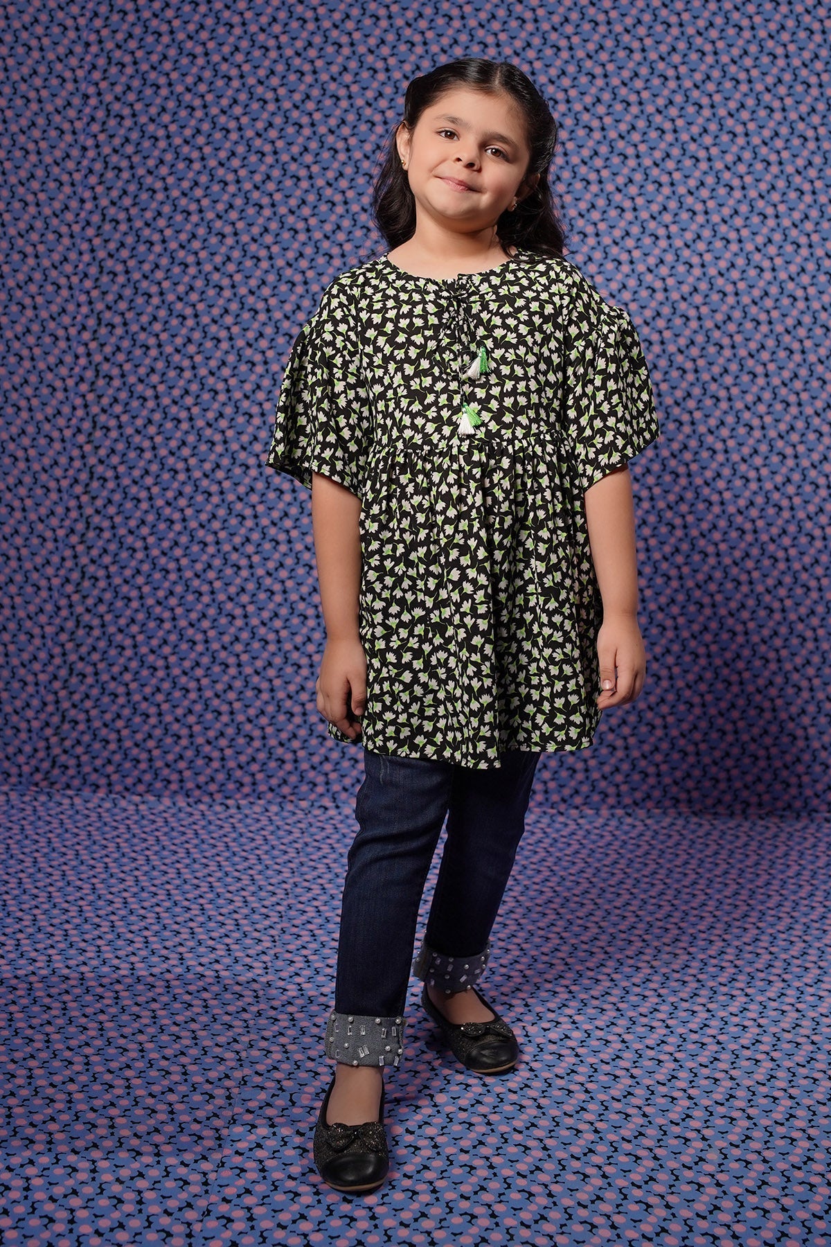 Printed Georgette Top - Wear Ochre