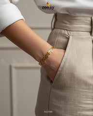 Steeze Leaf Stainless Steel Bracelet - Zeesy Jewellery