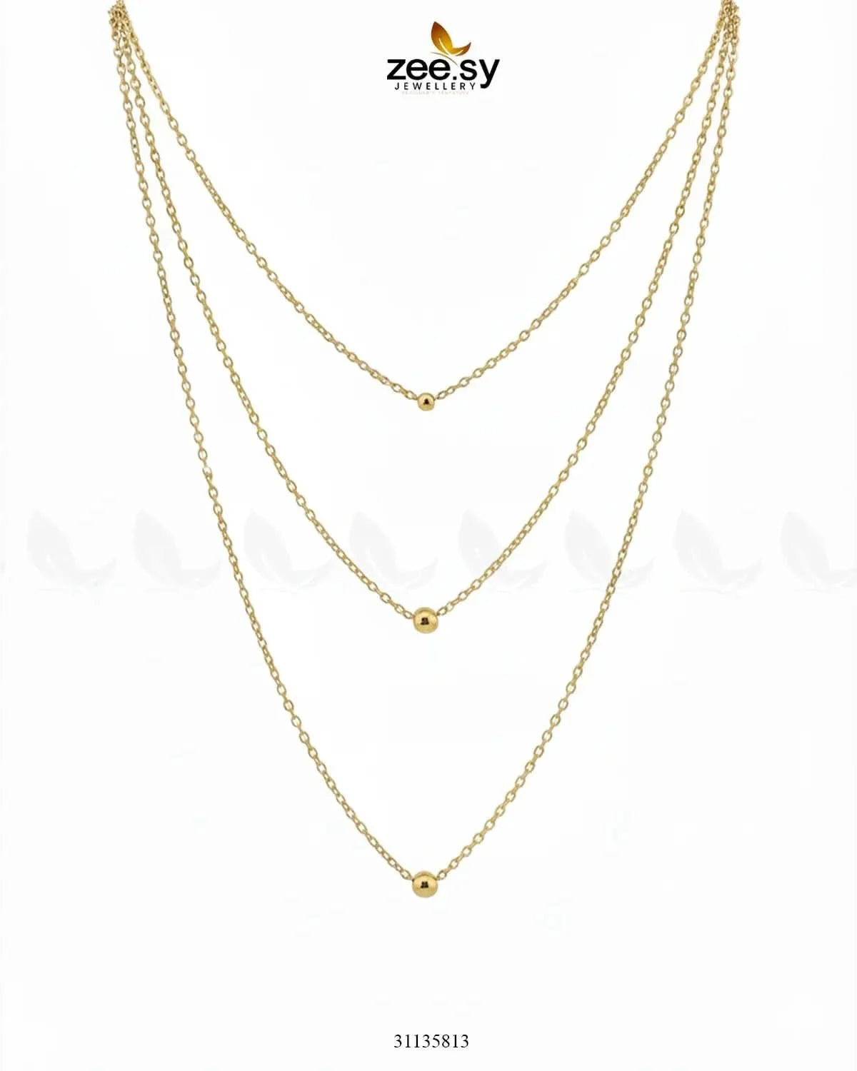 Sterling Triple layered Chain