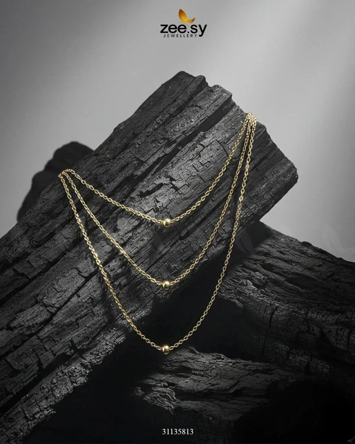 Sterling Triple layered Chain