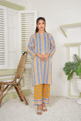 Qurb Stitched 2 Piece Summer Collection'2025-Stripe