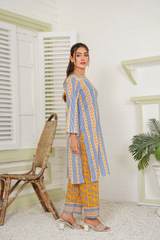 Qurb Stitched 2 Piece Summer Collection'2025-Stripe