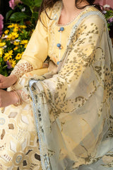 Hemline Odyssey By Mushq Unstitched 3 Piece Luxury Emb Lawn Suit-HMC-01-Sunset Sway