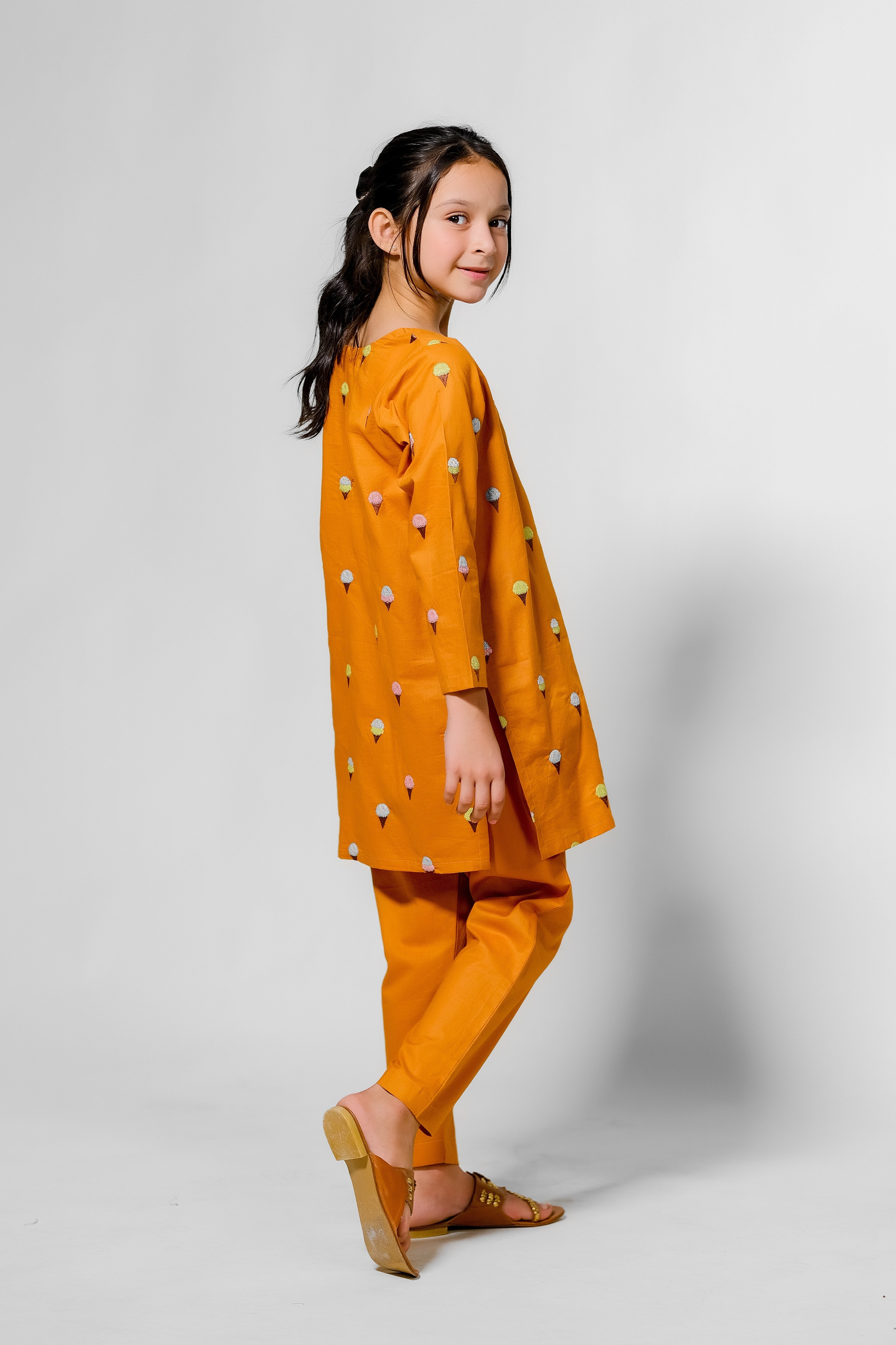 Sprinkles Stitched 2 Piece Summer Co Ord Sets Kids Collection'2025-Sweet Treats - 2pcs - Embroidered