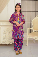 Swiss Lawn Digital Printed 2 Pc Suit - Wear Ochre