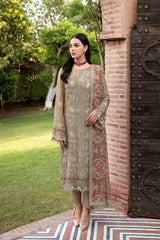 Dastan by Ramsha Unstitched 3 Piece Chiffon Vol-01 Suit-T-101